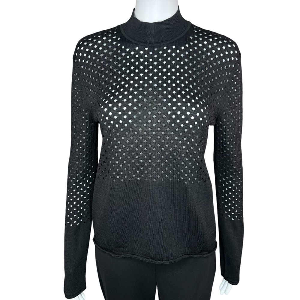 Samsøe Samsøe Black Billie Eyelet Knit Sweater M
